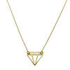 Złoty łańcuszek z motywem ażurowego diamentu - pr. 585