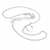 Srebrna bransoletka na kostkę z motywem serca- pr. 925