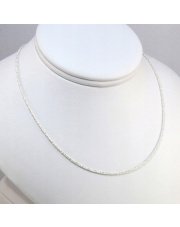 Srebrny naszyjnik - splot śnieżka 45cm - pr. 925