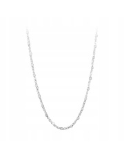 Srebrny naszyjnik - splot ankier + kostka 40cm - pr. 925