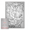 Obrazek srebrny Anioł Stróż na skale - 13 x 18 cm