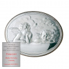 Obrazek srebrny owalny Amorki - 13 x 18 cm