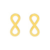 Złote kolczyki z symbolem nieskończoności - pr. 585