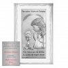 Obrazek Srebrny Pierwsza Komunia Święta Dziewczynka 15,5 x 25 cm