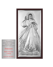 Obrazek srebrny Jezu Ufam Tobie - 8 x 13,5 cm