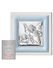 Obraz srebrny Aniołek z Latarenką