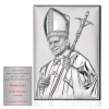 Obrazek srebrny Papież Jan Paweł II - 13 x 18 cm