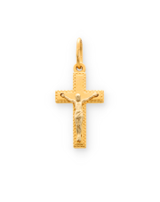 Złota zawieszka krzyżyk katolicki - pr. 585