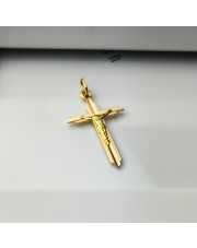 Złota zawieszka krzyżyk katolicki - pr. 585