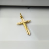 Złota zawieszka krzyżyk katolicki - pr. 585