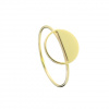 Złoty pierścionek okrąg - pół pełny - pr. 585