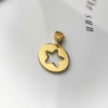 Złota zawieszka Charms blaszka z gwiazdką pr. 585