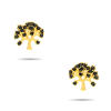  Złote kolczyki sztyfty drzewko szczęścia z cyrkoniami - pr.585