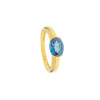 Złoty pierścionek z niebieskim kamieniem - pr.585
