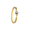 Złoty pierścionek zaręczynowy z brylantem - pr .585