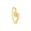 Złoty pierścionek kwiatek z cyrkonii - pr.585