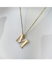 Złoty łańcuszek celebrytka literka M - pr. 333