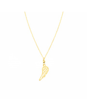 Złoty łańcuszek celebrytka skrzydło anioła pr. 585