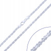Srebrny łańcuch - splot królewski 50 cm - pr. 925