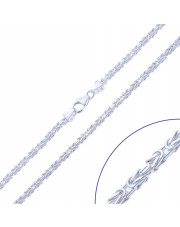 Srebrny łańcuch - splot królewski 60 cm - pr. 925