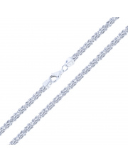 Srebrny łańcuch - splot królewski 55 cm - pr. 925