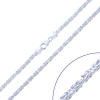 Srebrny łańcuch - splot królewski 50 cm - pr. 925
