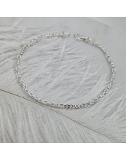 Srebrna bransoleta długość 20,5 cm - splot królewski - pr.925
