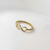 Złoty pierścionek - obrączka z nieskończonością - pr.585