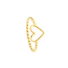 Złoty pierścionek - obrączka z sercem - pr.585