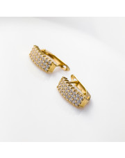 Złote kolczyki na angielskim zapięciu z kamieniami pr. 585