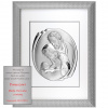 Obraz świętej rodziny w srebrnej ramie za szkłem 51,5 x 65,5 CM