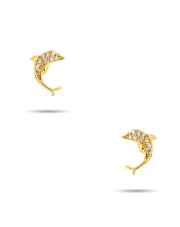 Złote kolczyki sztyfty z Delfinem - pr.585 