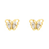 Złote kolczyki z motylem - pr. 585