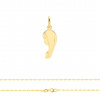 Komplet złoty - zawieszka profil Matki Boskiej i łańcuszek splot fantazyjny - pr.585