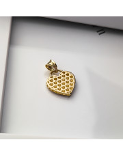 Złota zawieszka - ażurowe serduszko - pr. 585