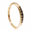 Złoty pierścionek z czarnymi cyrkoniami - pr.585