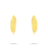 Złote kolczyki sztyfty Piórko - pr.585