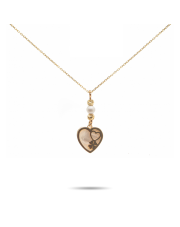 Złoty łańcuszek z sercem i koniczynką  pr. 585
