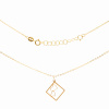 Złoty łańcuszek Kwadrat z serduszkami pr. 585