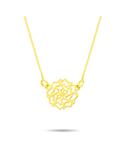 Złoty łańcuszek celebrytka z ażurowym kwiatem - pr. 333