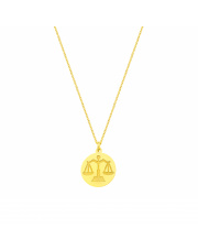 Złoty łańcuszek celebrytka znak zodiaku WAGA - pr. 333