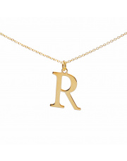 Złoty łańcuszek celebrytka literka R - pr. 333
