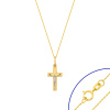 Komplet złoty - złoty krzyżyk i łańcuszek ankier 50 cm - pr.585