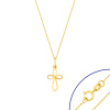 Komplet złoty - Złoty krzyżyk i łańcuszek ankier 50cm - pr.585