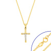Komplet złoty - krzyżyk katolicki i łańcuszek marinero 45 cm - pr.585