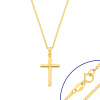 Komplet złoty - Katolicki krzyżyk i łańcuszek Marinero 45cm - pr.585