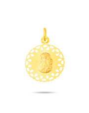  Złota zawieszka medalik koronkowy z Matką Boską Częstochowską pr. 585