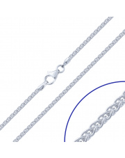 Srebrny łańcuch pełny - splot lisi ogon 55 cm - pr. 925
