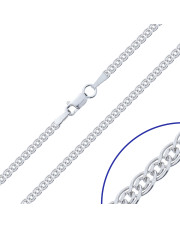 Srebrny łańcuch - splot Monaliza 50 cm - pr.925