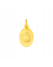 Medalik złoty owalny z Matką Boską Częstochowską  - pr.585